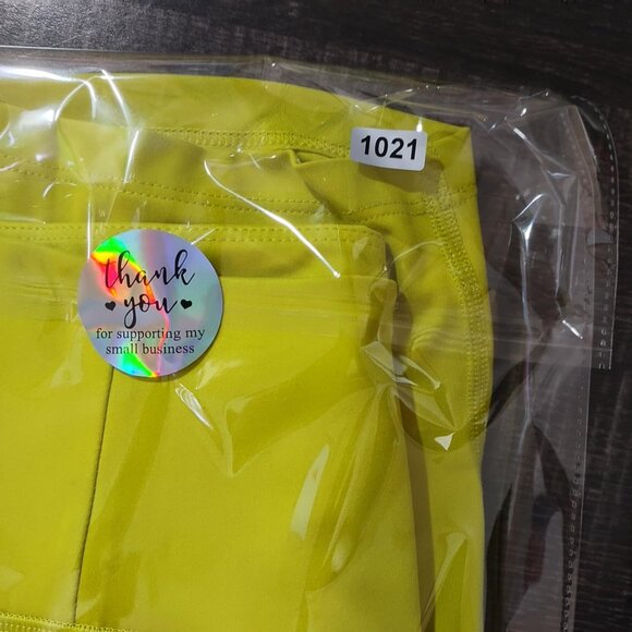 Girlfriend Collective Women S Yellow Bike Shorts Recycled Fabric Fitness Fashion - Picture 8 of 8